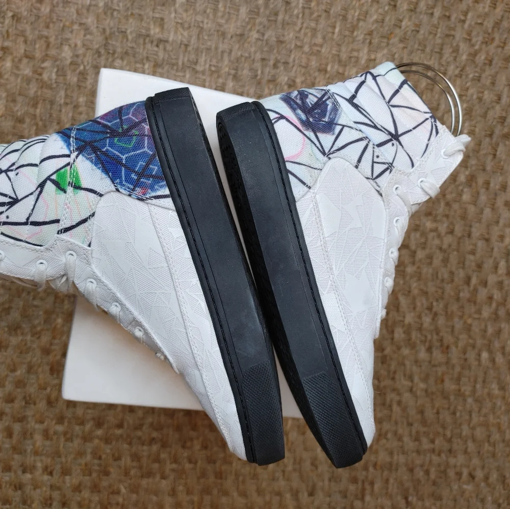 RARE! GLOW IN THE DARK, SIX HUNDRED FOUR PATRICK BRAVO  HI-TOP MEN 5, WOMEN 6.5 - Picture 14 of 16